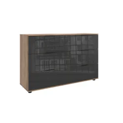 Kommode Metac Braun Holzwerkstoff 130 cm 41 cm - Farbe: Plankeneiche - Kommode