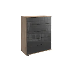 Kommode Metac Braun Holzwerkstoff 82 cm 42 cm - Farbe: Plankeneiche - Kommode