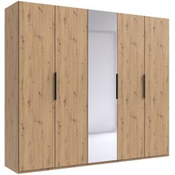 Kleiderschrank Sanko Braun Holz 250 cm 58 cm 216 cm - Farbe: Eiche Nachbildung - Material: Holzwerkstoff - Kleiderschrank