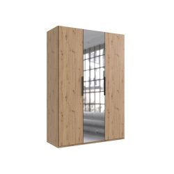 Kleiderschrank Sanko Braun Holz 150 cm 58 cm 216 cm - Farbe: Eiche Nachbildung - Material: Holzwerkstoff - Kleiderschrank