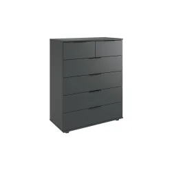 Kommode Metaa Grau Holzwerkstoff 82 cm 42 cm - Farbe: graphit - Kommode