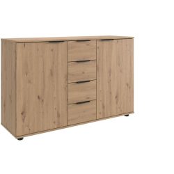 Kommode Metaa Braun Holzwerkstoff 130 cm 41 cm - Farbe: Eiche Nachbildung - Kommode