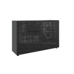 Kommode Metac Grau Holzwerkstoff 130 cm 41 cm - Farbe: graphit - Kommode