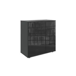 Kommode Metac Grau Holzwerkstoff 81 cm 41 cm - Farbe: graphit - Kommode
