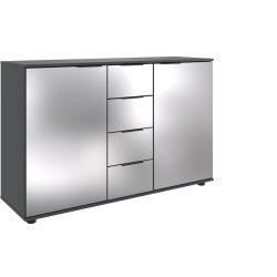 Kommode Metac Grau Holzwerkstoff 130 cm 41 cm - Farbe: graphit - Kommode