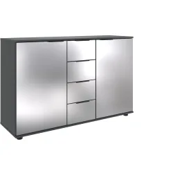 Kommode Metac Grau Holzwerkstoff 130 cm 41 cm - Farbe: graphit - Kommode