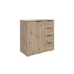 Kommode Metaa Braun Holzwerkstoff 81 cm 41 cm - Farbe: Eiche Nachbildung - Kommode