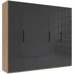 Kleiderschrank Sanko Braun Holz 250 cm 58 cm 216 cm - Farbe: Eiche Nachbildung - Material: Holzwerkstoff - Kleiderschrank