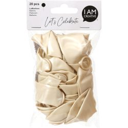 Luftballons I am creative Beige Kautschuk - Farbe: creme - Material: Naturkautschuk - Luftballons