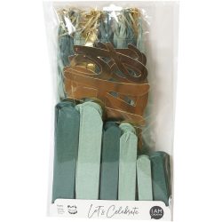 Girlande I am creative Gold/Cyan 43 cm - Farbe: gold/mint - Material: Mix - Girlande