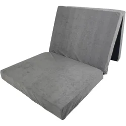Klappmatratze Teo Grau Kunststoff 80 cm 195 cm - Material: Mikrofaser - Klappmatratze