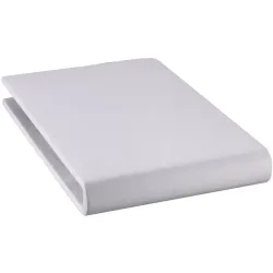 Fixleintuch Rahel Silber Baumwolle 160 cm 30 cm - Material: 94% Bio Baumwolle GOTS / 6% Elasthan - Fixleintuch