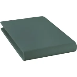 Fixleintuch Jael Grün Baumwolle 90 cm 200 cm - Material: 94% Bio Baumwolle GOTS / 6% Elasthan - Fixleintuch