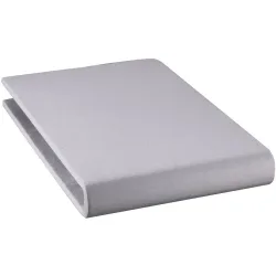 Fixleintuch Jael Grau Baumwolle 160 cm 200 cm - Farbe: schiefer - Material: 94% Bio Baumwolle GOTS / 6% Elasthan - Fixleintuch