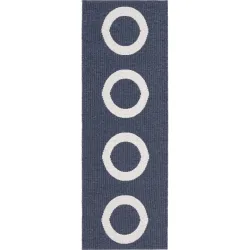 HORREDSMATTAN Outdoor-Teppich Circus Blau 70 cm 250 cm - Farbe: marine - Material: Mischgewebe - Outdoor-Teppich
