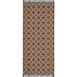 HORREDSMATTAN Outdoor-Teppich Leia Rot 80 cm 300 cm - Farbe: Rust - Material: Mischgewebe - Outdoor-Teppich