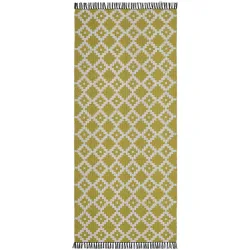HORREDSMATTAN Outdoor-Teppich Leia Gelb 80 cm 300 cm - Farbe: senfgelb - Material: Mischgewebe - Outdoor-Teppich
