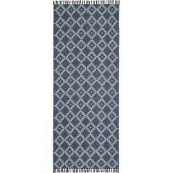 HORREDSMATTAN Teppich Noor Blau 80 cm 300 cm - Farbe: marine - Material: Mischgewebe - Teppich