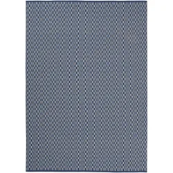 HORREDSMATTAN Teppich Tjörn Blau Polyester/Wolle 140 cm 200 cm - Material: Wolle/Polyester - Teppich