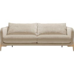 Sofa Leya Beige Stoff 218 cm 92 cm - Farbe: natur - Material: Chenillestoff - Sofa