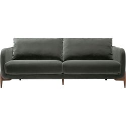 Sofa Leya Grau Stoff 218 cm 92 cm - Material: Velourstoff - Sofa