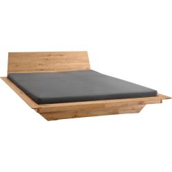 Bett Arron Braun Holz 160 x 200 cm - Farbe: natur - Material: Eiche - Bett