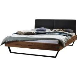 Hasena Bett Elvi Braun Holz/Kunstleder 160 x 200 cm - Farbe: akazie - Material: Akazie/Kunstleder - Bett