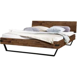 Hasena Bett Lewin Braun Holz 140 x 200 cm - Farbe: akazie - Material: Akazie Vintage - Bett