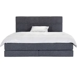 Boxspringbett Bela Grau Stoff 160 x 200 cm - Farbe: anthrazit - Boxspringbett