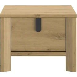 Nachttisch Lugo Braun Holzwerkstoff 49 cm - Farbe: Eiche Dekor - Nachttisch
