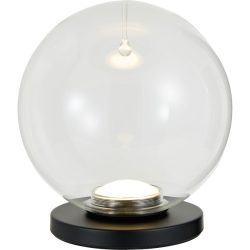 Tischlampe Natalia Schwarz Glas/Metall 25 cm 26.5 cm - LED - Lichtfarbe: Extra warmweiss - Tageslichtweiss - Material: Metall/Glas - Tischlampe- LED