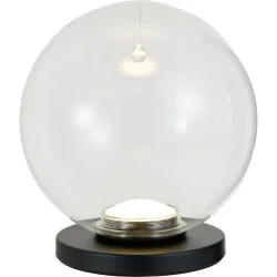 Tischlampe Natalia Schwarz Glas/Metall 25 cm 26.5 cm - LED - Lichtfarbe: Extra warmweiss - Tageslichtweiss - Material: Metall/Glas - Tischlampe- LED