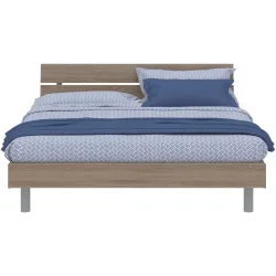 Modular Bett Livorno Braun/Grau MDF/Kunststoff 180 x 200 cm - Farbe: natur, grau - Material: MDF, Kunststoff - Bett