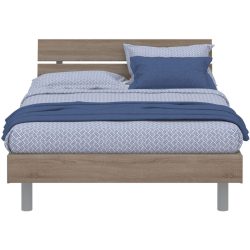 Modular Bett Livorno Braun/Grau MDF/Kunststoff 90 x 200 cm - Farbe: natur, grau - Material: MDF, Kunststoff - Bett