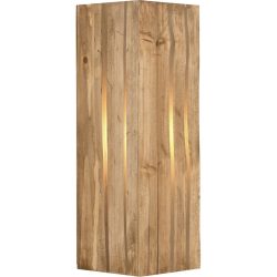 Wandlampe Linn Braun Metall 12 cm 40 cm - Farbe: natur - Wandlampe