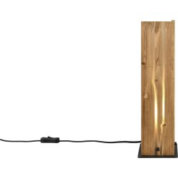 Tischlampe Linn Braun/Schwarz Metall/Holz 12 cm 40 cm - Farbe: natur/schwarz - Tischlampe