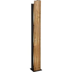Stehlampe Linn Braun/Schwarz Metall/Holz 14.5 cm 121 cm - Farbe: natur/schwarz - Stehlampe