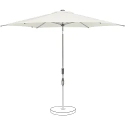 Suncomfort BY GLATZ Sonnenschirm Slide Weiss Polyester B 300 T 300 cm - Material: Polyester Stoff, Metall - Sonnenschirm