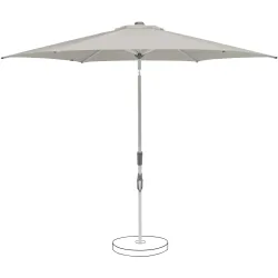 Suncomfort BY GLATZ Sonnenschirm Slide Hellgrau, Grau Polyester B 300 T 300 cm - Material: Polyester Stoff, Metall - Sonnenschirm