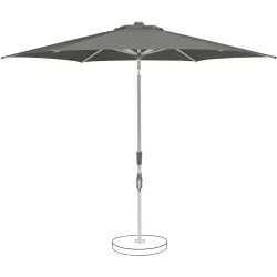 Suncomfort BY GLATZ, Suncomfort BY GLATZ Sonnenschirm Slide Grau Polyester B 300 T 300 cm - Material: Polyester Stoff, Metall - Sonnenschirm