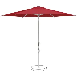 Suncomfort BY GLATZ Sonnenschirm Slide Rot, Grau Polyester B 300 T 300 cm - Material: Polyester Stoff, Metall - Sonnenschirm