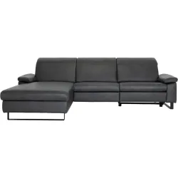 Relaxsofa Move Grau Leder 274 cm 185 cm - Möbel Konfigurator: Traummöbel individuell zusammenstellen - Relaxsofa