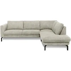 Ecksofa Gomero Grau Stoff 264 cm 220 cm - Farbe: hellgrau - Ecksofa