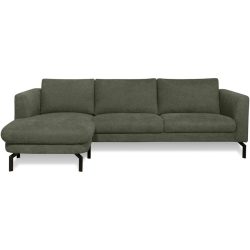 Ecksofa Gomero Grün Stoff 254 cm 150 cm - Farbe: dunkelgrün - Ecksofa
