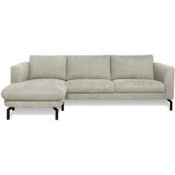 Ecksofa Gomero Grau Stoff 254 cm 150 cm - Farbe: hellgrau - Ecksofa