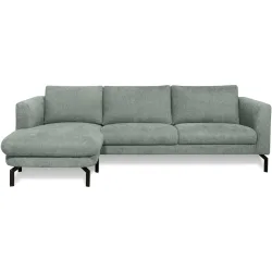 Ecksofa Gomero Grün Stoff 254 cm 150 cm - Farbe: mintgrün - Ecksofa