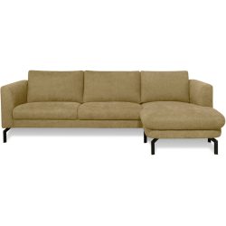 Ecksofa Gomero Gelb Stoff 254 cm 150 cm - Farbe: sandgelb - Ecksofa