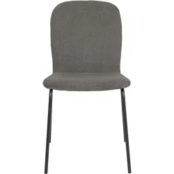 MyDeal Stuhl Bennot Grau Stoff 70 cm - Farbe: Dunkelgrau - Stuhl