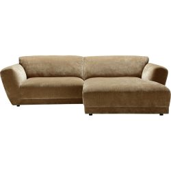Ecksofa Miracolo Braun Stoff 268 cm 180 cm - Ecksofa
