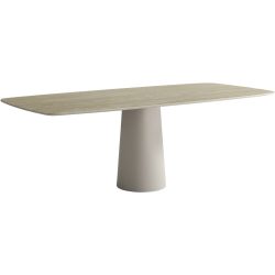 Tisch Cinto Beige Keramik/Metall 100 cm - Material: Keramik, Metall - Tisch